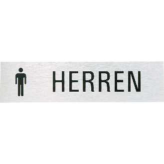 Türschild Herren WC, Aluminium, selbstklebend, 160x40mm, ASR A4.1-Beschreibung lesen