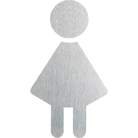 Piktogramm WC-Damen, ASR A4.1, Aluminium, selbstklebend, 1,5mm, Höhe 150mm Piktogramm WC-Damen, ASR A4.1, Aluminium, selbstklebend, 1,5mm, Höhe 150mm-Beschreibung lesen