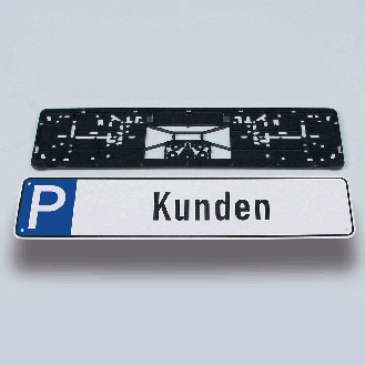 Parkplatzreservierungsschild Kunden, ohne Befestigungsset, 520x110mm-Beschreibung lesen