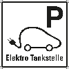 Hinweisschild Parkplatz Elektro Tankstelle, Aluminium RA0, 600x600mm Hinweisschild Parkplatz Elektro Tankstelle, Aluminium RA0, 600x600mm
