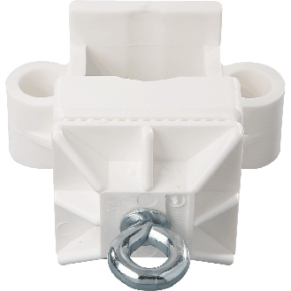 Universal-Klemme, mit 2 Ösen, Kunststoff, für Schaftrohre mit Ø 42mm, 40x40mm-Beschreibung lesen