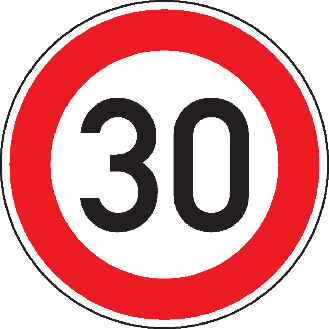 Verkehrszeichen Zulässige Höchstgeschwindigkeit 30, Nr.274-30, Aluminium RA0, reflektierend, Ø600mm, DIN 67520-Beschreibung lesen