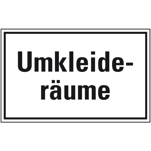 Hinweisschild Umkleideräume, Folie, selbstklebend, 150x100mm Hinweisschild Umkleideräume, Folie, selbstklebend, 150x100mm-Beschreibung lesen