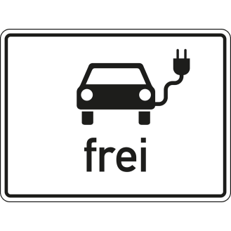 Verkehrsz. Elektr. betriebene Fahrzeuge frei,Nr.1024-20,Aluminium RA0,450x600mm-Beschreibung lesen