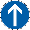 Verkehrszeichen Fahrtrichtung geradeaus, Nr.209-30, Aluminium RA0, reflektierend, Ø 600mm, DIN 67520