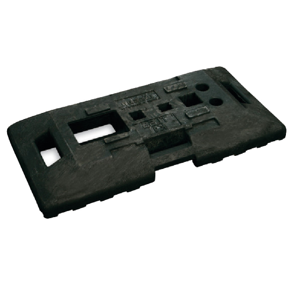 Sicherheitsfußplatte nach TL 56 K1, Recycling-Kunststoff, 895x440x115mm, 28,5kg-Beschreibung lesen