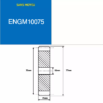 ENGM10075  75 Zähne  Modul: 1  Teilungsdurchmesser: 75 mm  Außendurchmesser: 77 mm  Zahnbreite: 15 mm-Beschreibung lesen