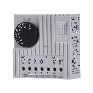Thermostat pour armoires électriques 71x71x33,5mm (LxHxP) - SK 3110.000-Lire la description