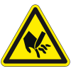 Warnschild Warnung vor Schnittgefahr, praxisbewährt, Folie, SL 50mm, 10/Bogen