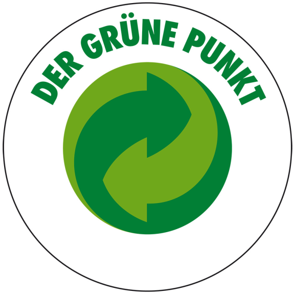 Umweltschutz-Piktogramm Der grüne Punkt, Folie, selbstklebend, Ø 100mm-Lire la description