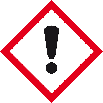 Gefahrensymbol Ausrufezeichen GHS 07, Folie, selbstklebend, 105x105mm, 500/Rolle, GHS-Verordnung-Beschreibung lesen