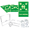 Leuchtendes Rettungszeichen-Set aus Aluminium 600x400mm