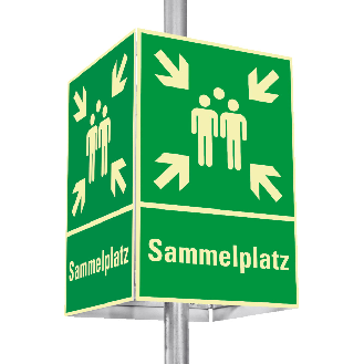 Leuchtendes Rettungszeichen-Set aus Aluminium 600x400mm-Beschreibung lesen