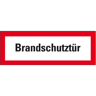 Feuerwehrzeichen Brandschutztür, Folie, selbstklebend, 210x74mm, DIN 4066-Beschreibung lesen