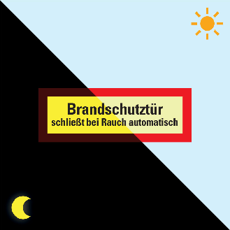 PERMALIGHT power langnachleuchtend Feuerwehrschild Brandschutztür schließt.., doppelseitig, Folie, 210x74mm-Beschreibung lesen