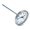 Thermomètre Ø100mm, 0 ... 160 °C, Tige 160mm en bas, inox, IP67 - TBI100-211.164.13T