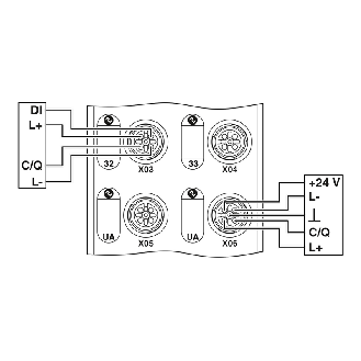 Répartiteur 4xM12, Ethernet/IP, IO-Link - AXL E EIP IOL8 DI4 M12 6P-Lire la description