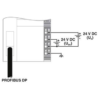 Tête de station Profibus DP/V1, avec connecteur et étiquette - IL PB BK DP/V1-PAC-Lire la description