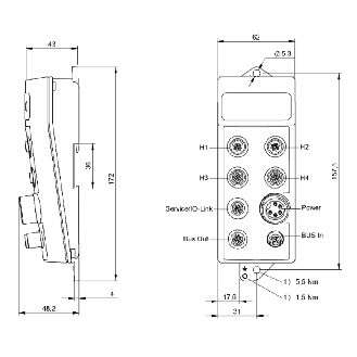 Unité d'exploitation HF (13,56 MHz), PROFIBUS-DP Slave - BIS V-6102-019-C001 (BIS00T3)-Lire la description