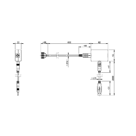 Module de communication USB + Jeu de câbles - BTL7-A-CB01-USB-KA (BAE0040)-Lire la description