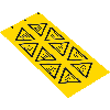 Warnschild Warnung von heißer Oberfläche, RoHS konform, Folie, SL 25mm, 10/Bogen, ASR A1.3, DIN EN ISO 7010 W017 Warnschild Warnung von heißer Oberfläche, RoHS konform, Folie, SL 25mm, 10/Bogen, ASR A1.3, DIN EN ISO 7010 W017