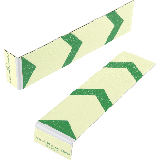 PERMALIGHT power langnachleuchtend Treppenmarkierungswinkel, Pfeil aufwärts, R10, Aluminium, 50x200x25mm, ASR A2.3-Beschreibung lesen