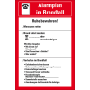 Aushang Alarmplan im Brandfall, Kunststoff, 200x300mm