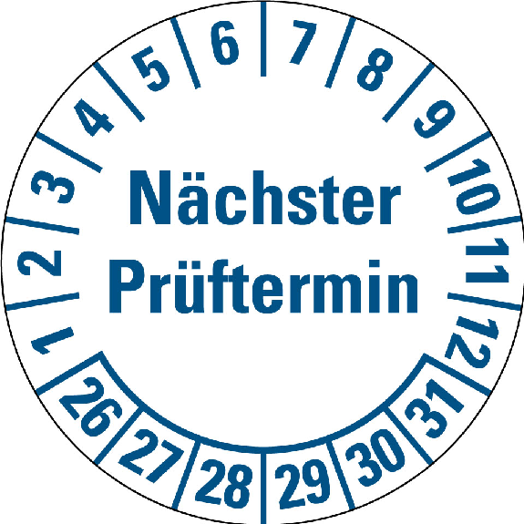 Prüfplakette NP 26-31,weiß/blau,DIN EN 60601-01,Spezialkleber,Ø 20mm,10/Bogen Prüfplakette NP 26-31,weiß/blau,DIN EN 60601-01,Spezialkleber,Ø 20mm,10/Bogen-Beschreibung lesen