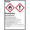 GHS-Etikett Diethylether, GefStoffV/GHS/CLP, Folie, 74x52mm, 10/Bogen