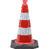 Leitkegel, BAST V4-06/2012, Klasse 3, rot/weiß, PVC, Typ 2 Folie, 500mm, 3kg