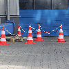 Absperrset mit Leitkegeln und Kunststoffkette Absperrset mit Leitkegeln und Kunststoffkette