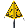 Faltsignal Warnung vor Rutschgefahr, 3-seitig, gelb/schwarz, SL 600mm Faltsignal Warnung vor Rutschgefahr, 3-seitig, gelb/schwarz, SL 600mm