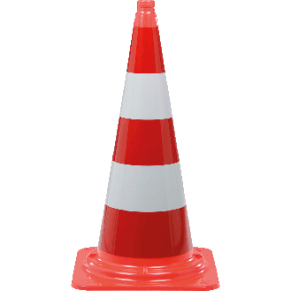Leitkegel, BAST V4-22/2013, Klasse 2, rot/weiß, PVC, Folie Typ 1,750mm, 4,2kg-Beschreibung lesen