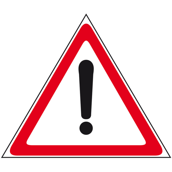Faltsignal !, Zusatzabsicherung f. Gefahrenstellen, 3-seitig, rot/weiß, SL 600mm Faltsignal !, Zusatzabsicherung f. Gefahrenstellen, 3-seitig, rot/weiß, SL 600mm-Beschreibung lesen
