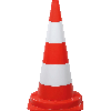 Leitkegel, für den Tageinsatz, rot/weiß tagesleuchtend, 750mm, 3,1kg