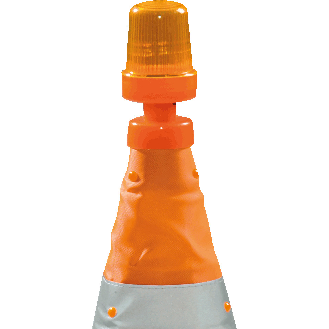 Blinkleuchte für Faltleitkegel, aufsteckbar, orange, 80g-Beschreibung lesen