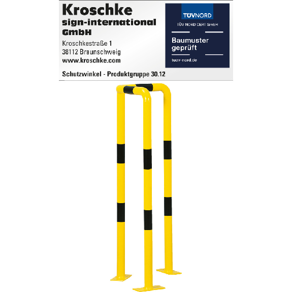 Schutzwinkel light, z.dübeln, gelb/schwarz, verzinkt, pulverbeschichtet, 350x1000mm-Leer más