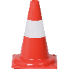 Leitkegel, für den Tageinsatz, rot/weiß tagesleuchtend, 350mm, 0,65kg