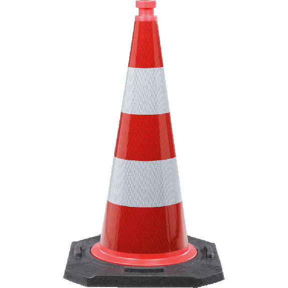 Leitkegel, BAST V4-08/2012, Klasse 3, rot/weiß, PVC, Typ 2 Folie, 750mm, 6kg-Beschreibung lesen