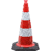 Leitkegel, BAST V4-08/2012, Klasse 3, rot/weiß, PVC, Typ 2 Folie, 750mm, 6kg