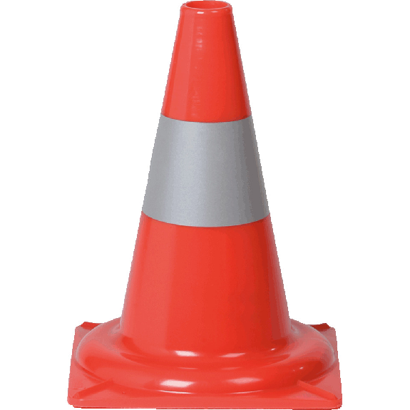 Leitkegel, für Tag- und Nachteinsatz, rot tagesleuchtend/silber, 350mm, 0,65kg Leitkegel, für Tag- und Nachteinsatz, rot tagesleuchtend/silber, 350mm, 0,65kg-Beschreibung lesen