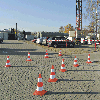 Leitkegel, für Tag- und Nachteinsatz, rot tagesleuchtend/silber, 750mm, 3,89kg