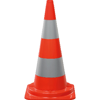 Leitkegel, für Tag- und Nachteinsatz, rot tagesleuchtend/silber, 750mm, 3,89kg-Beschreibung lesen