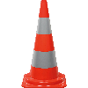 Leitkegel, für Tag- und Nachteinsatz, rot tagesleuchtend/silber, 750mm, 3,89kg
