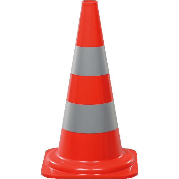 Leitkegel, für Tag- und Nachteinsatz, rot tagesleuchtend/silber, 500mm, 1,3kg Leitkegel, für Tag- und Nachteinsatz, rot tagesleuchtend/silber, 500mm, 1,3kg-Beschreibung lesen