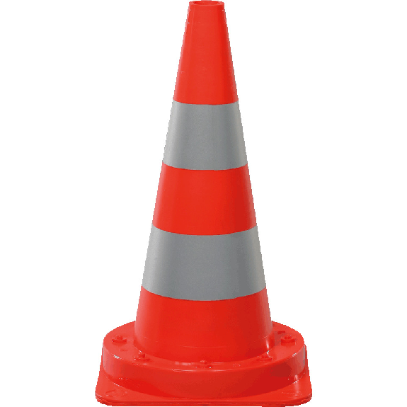 Leitkegel, für Tag- und Nachteinsatz, rot tagesleuchtend/silber, 500mm, 2,2kg Leitkegel, für Tag- und Nachteinsatz, rot tagesleuchtend/silber, 500mm, 2,2kg-Beschreibung lesen
