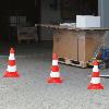 Leitkegel, für den Tageinsatz, rot/weiß tagesleuchtend, 1000mm, 7kg