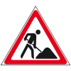 Faltsignal Baustelle, 3-seitig, rot/weiß, SL 600mm Faltsignal Baustelle, 3-seitig, rot/weiß, SL 600mm