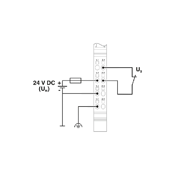 Module Inline d'alimentation, 24 V DC, avec fusible - IB IL 24 PWR IN/F-PAC-Lire la description