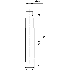 Barrage sécurité monofaisceau T4 (R) P=10m M18 Métal Axial M12 4P - SH4/R-1EIC